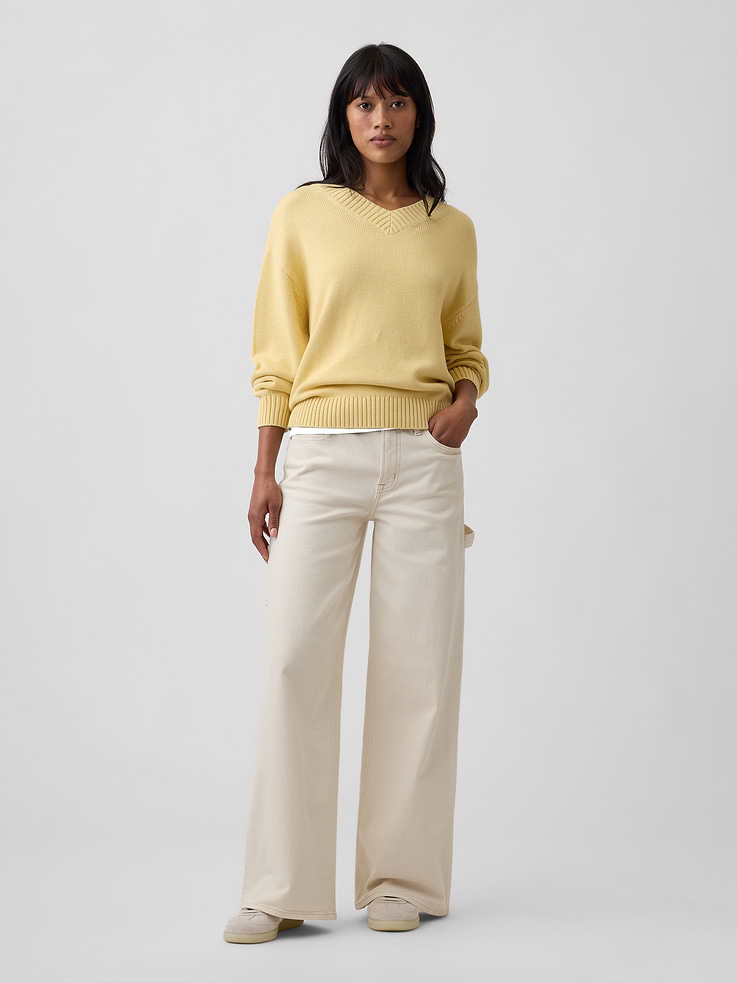 Image number 3 showing, Oversized V-Neck Sweater