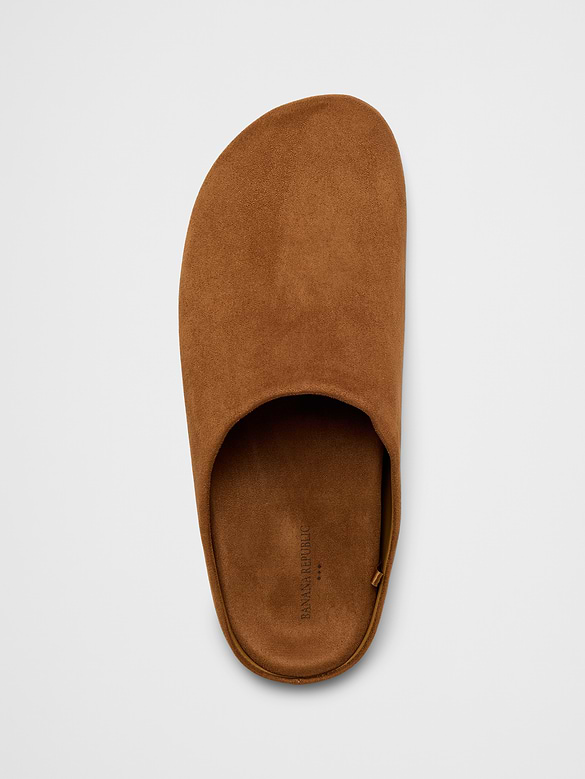 Vegan Suede Studded Clog Mule