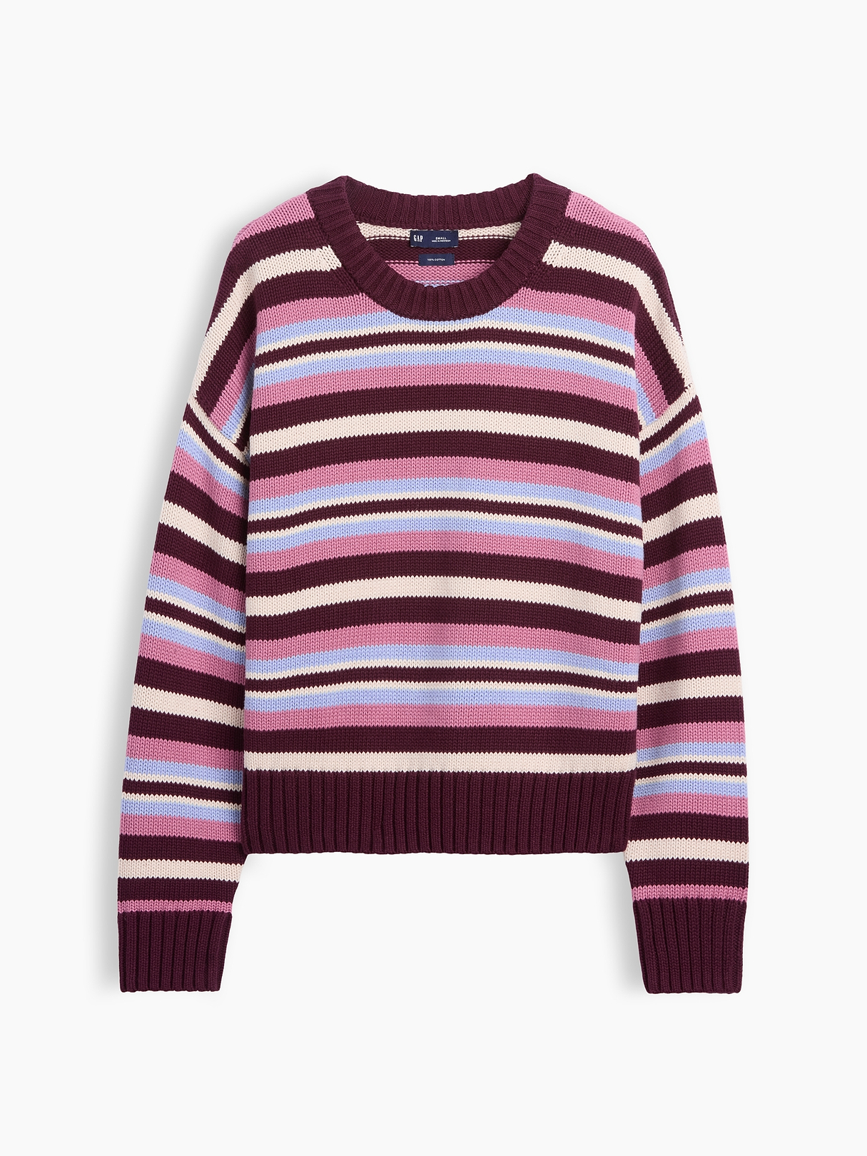 100% Cotton Oversized Crop Sweater | Gap