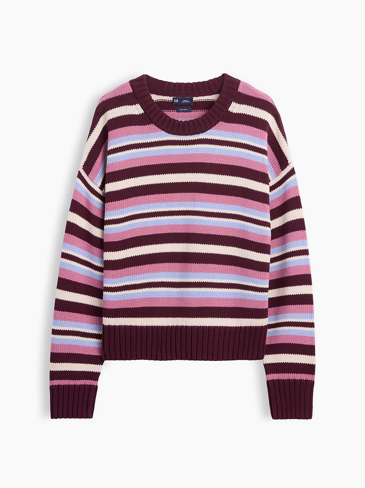 Image number 5 showing, 100% Cotton Oversized Crop Sweater