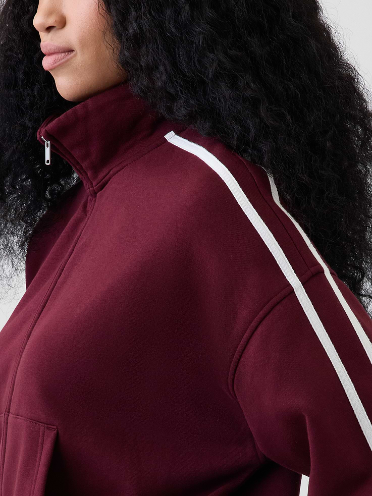 Image 4 of 7, VintageSoft Oversized Mockneck Zip Jacket