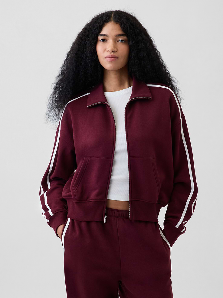 Image 6 of 7, VintageSoft Oversized Mockneck Zip Jacket