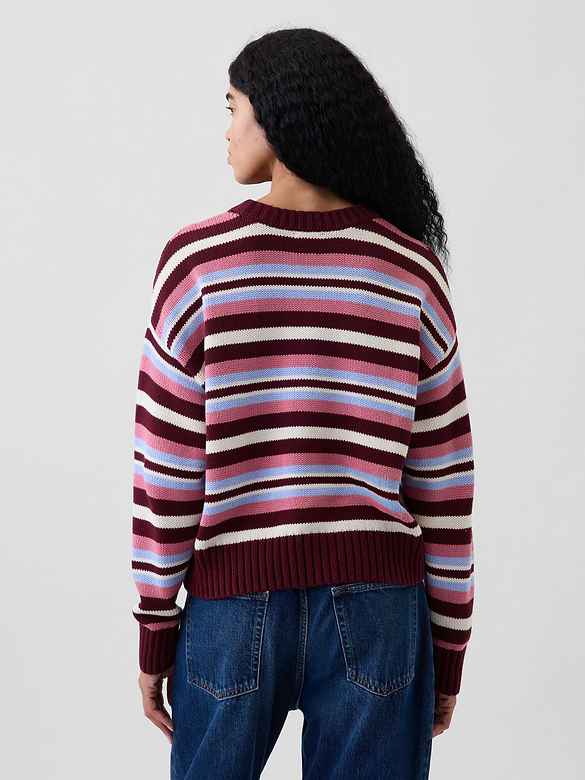 100% Cotton Oversized Crop Sweater