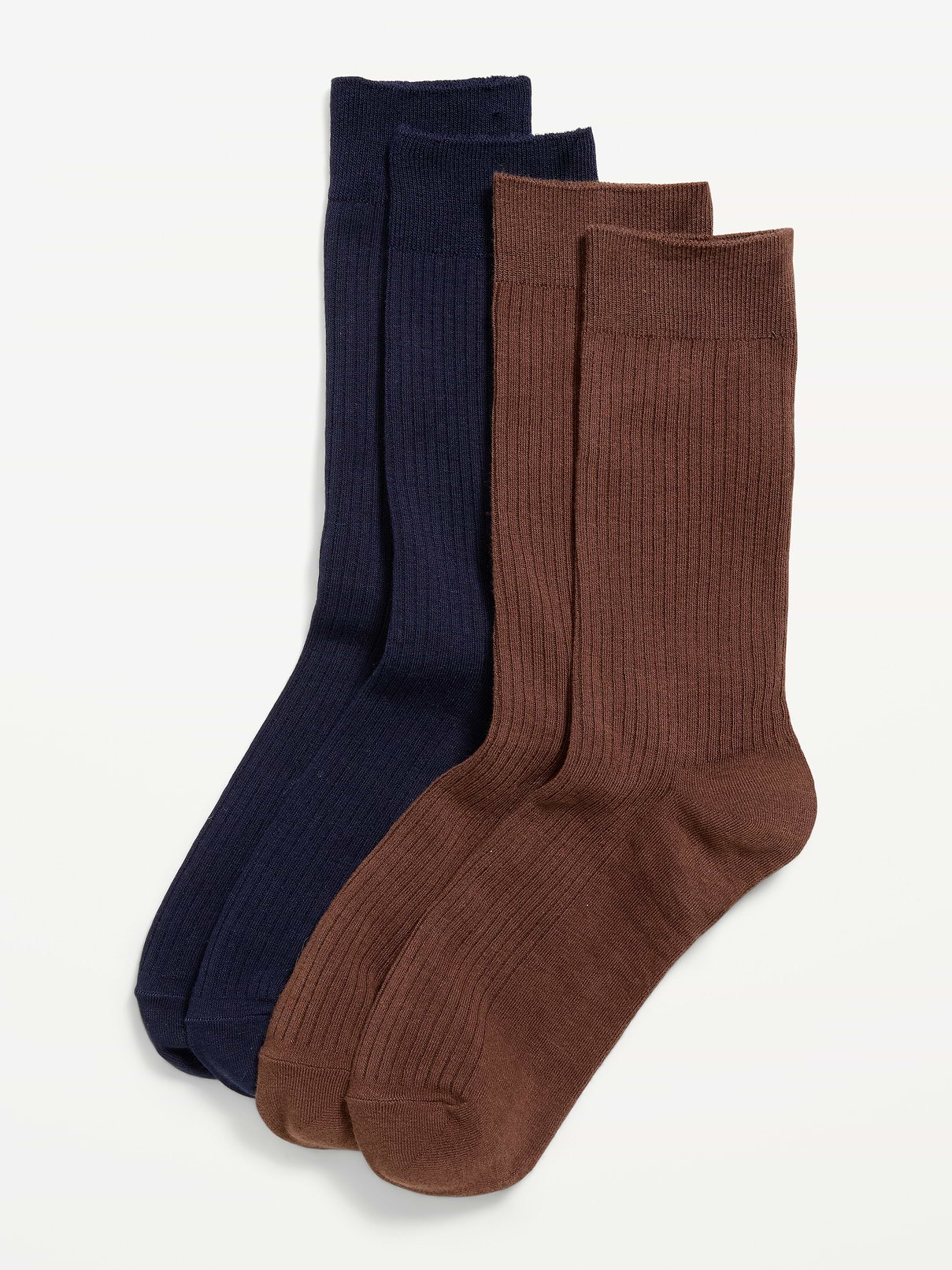 Image 1 of 2, includes two pairs of socks, rib-knit openings, notched seams for comfort, Product #1183072