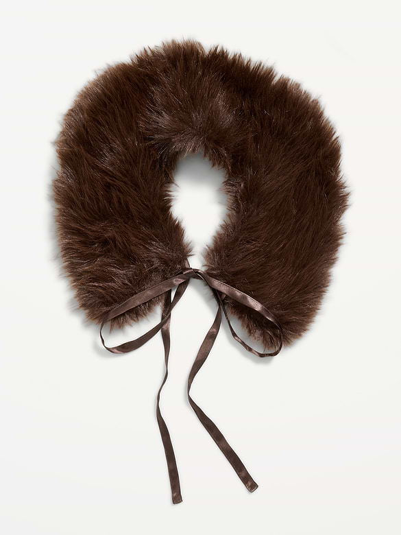 Faux-Fur Collar Scarf