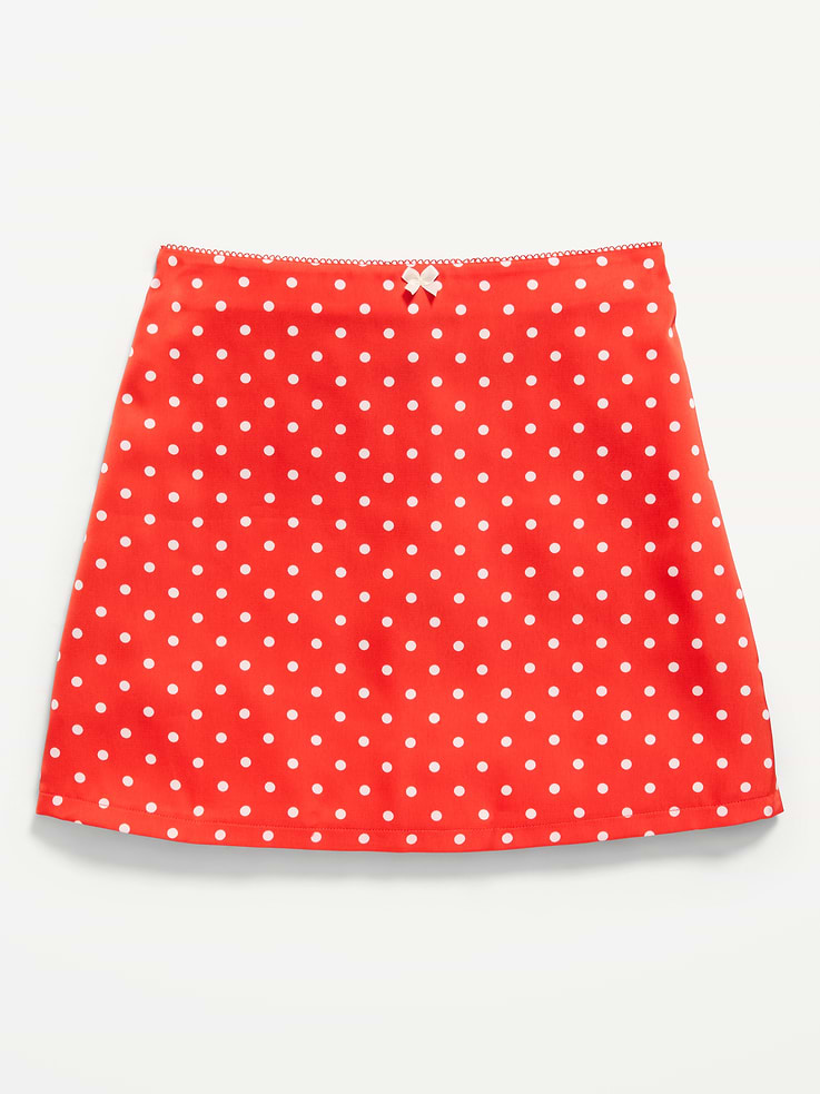 Image 4 of 5, Printed Satin Skirt for Girls