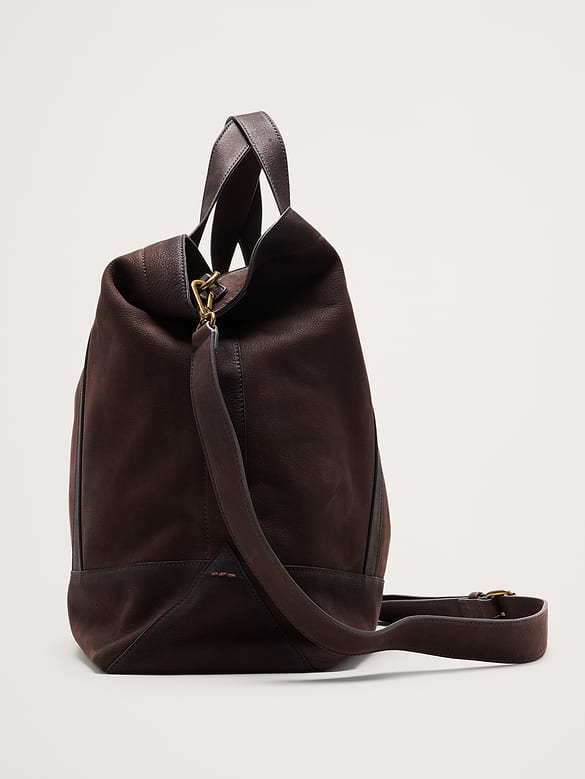 Fourre-tout en cuir nubuck