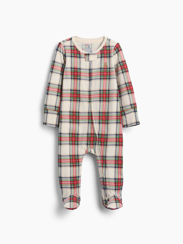 Baby Organic Cotton Print Footed One-Piece