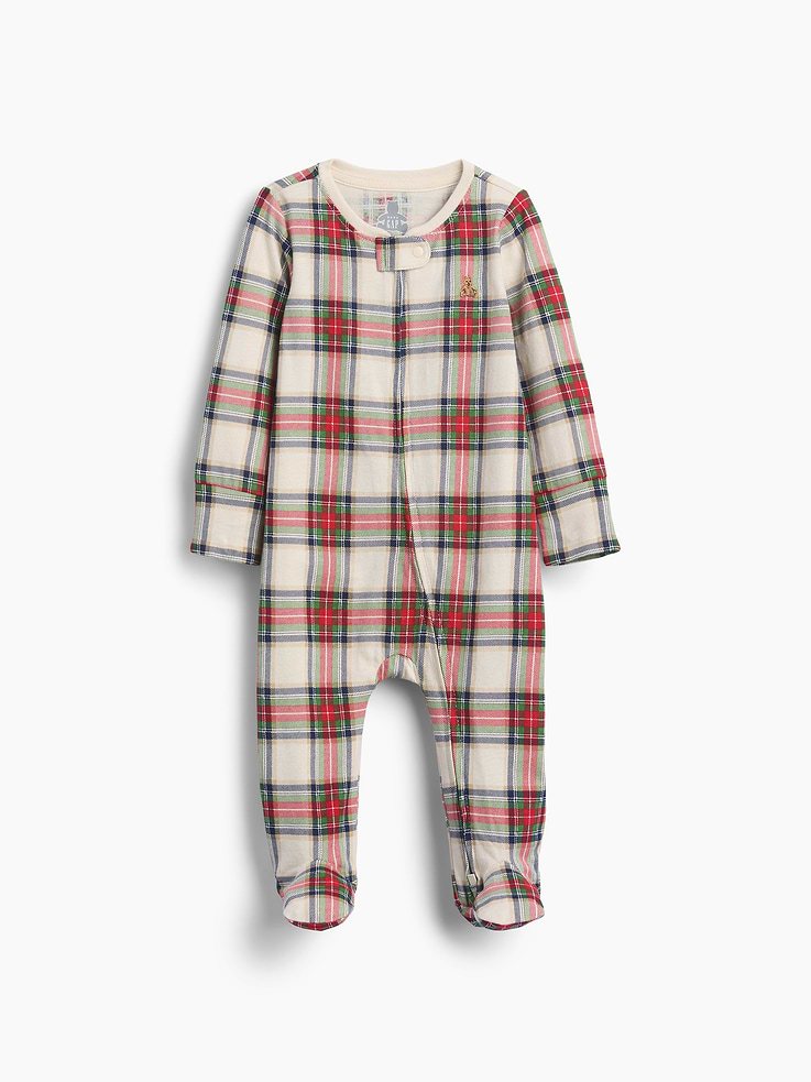 Image number 1 showing, Baby Organic Cotton Print Footed One-Piece