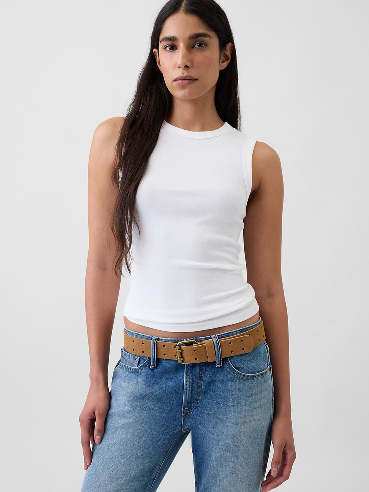 Image number 2 showing, Suede Double-Prong Belt