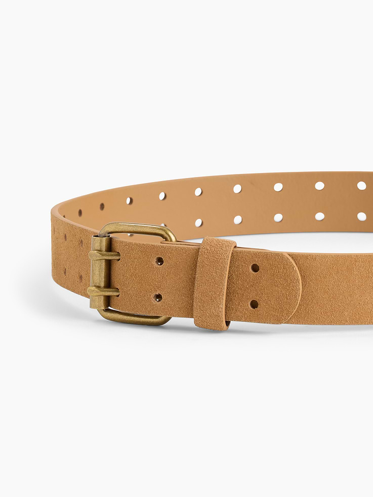 Image number 4 showing, Suede Double-Prong Belt