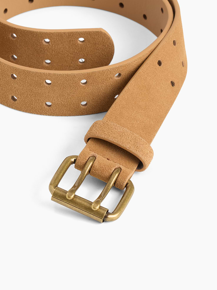 Image number 3 showing, Suede Double-Prong Belt