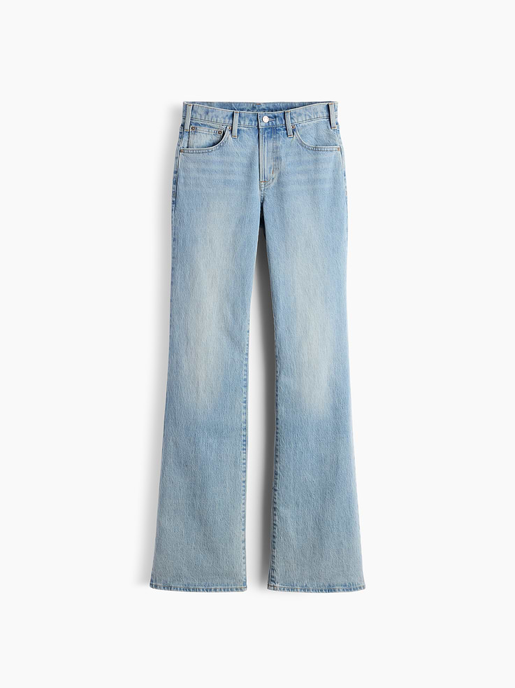 Image number 6 showing, Mid Rise Relaxed Flare Jeans