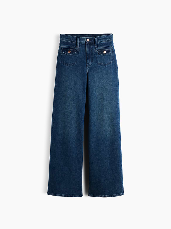 High Rise Stride Wide-Leg Jeans