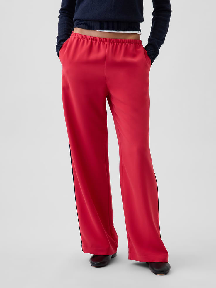 Image 2 of 6, Easy Wide-Leg Pants