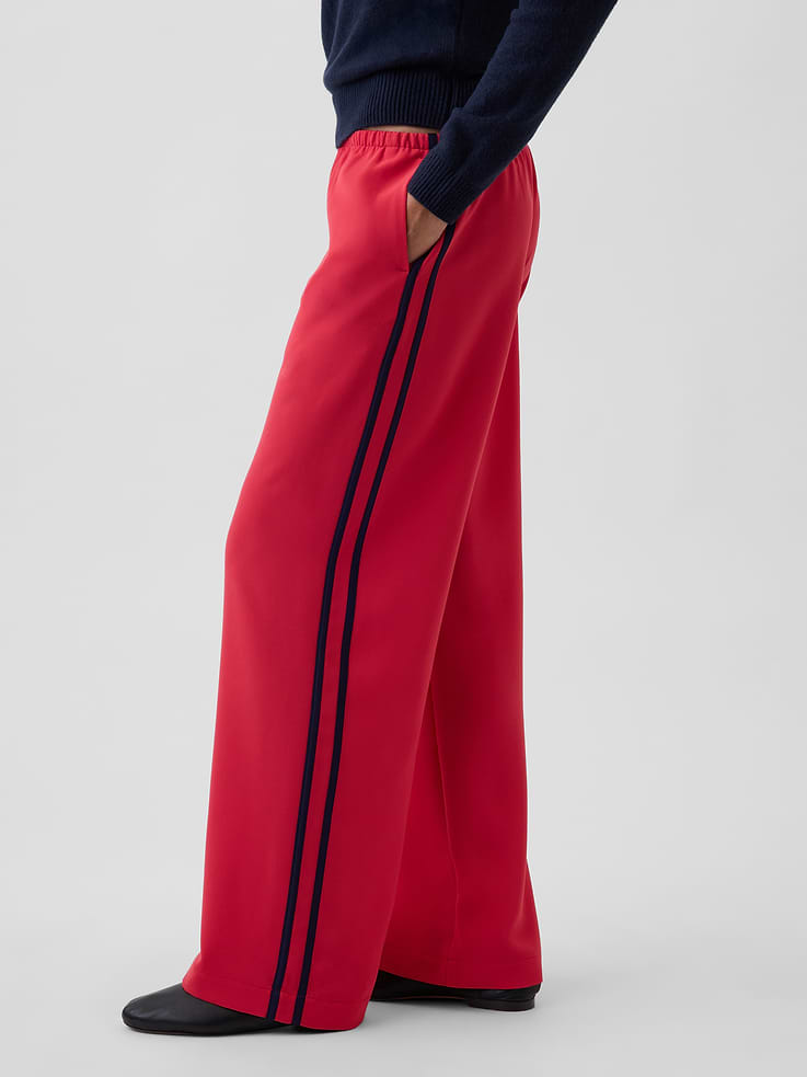 Image 3 of 6, Easy Wide-Leg Pants