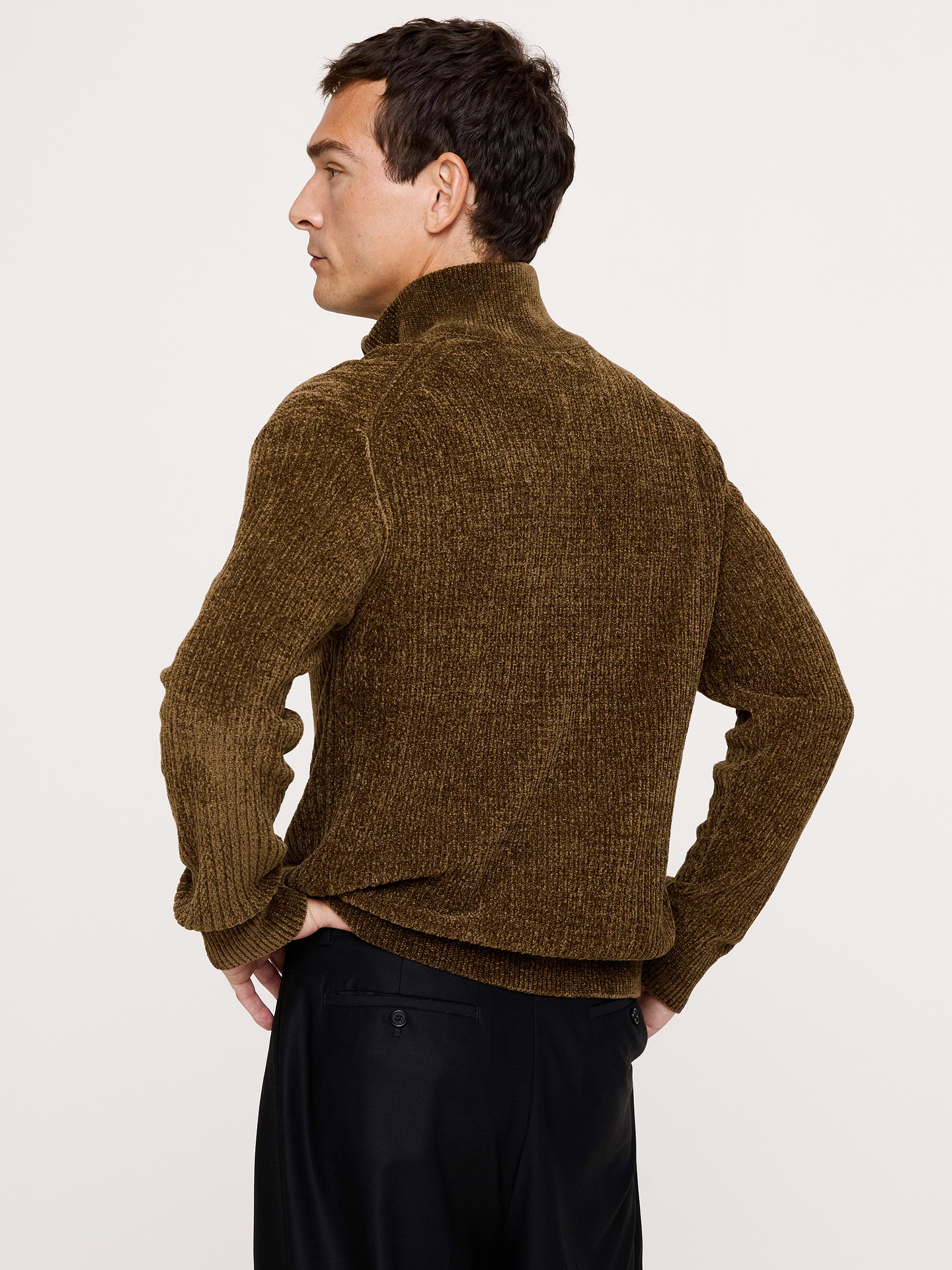 Image 4 of 6, Italian Chenille Quarter-Zip Sweater