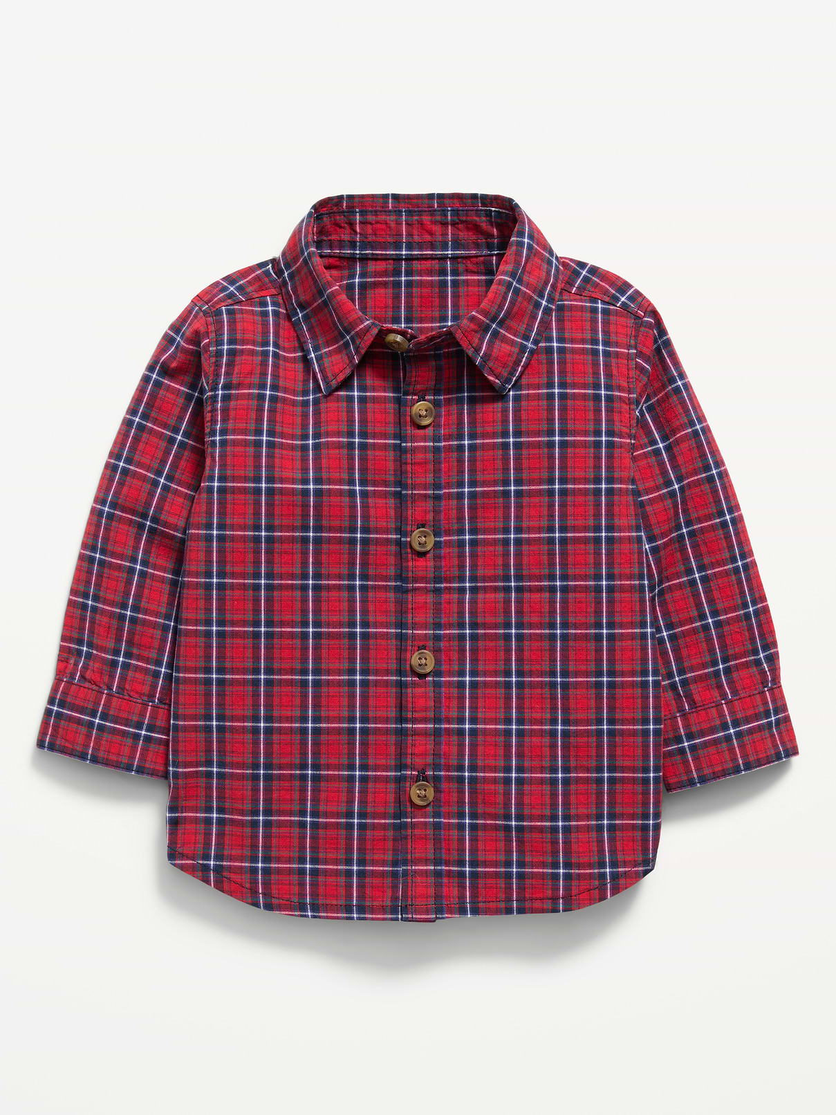Image 1 of 1, spread collar, long sleeves, buttoned cuffs, full buttoned front, Product #1184514
