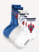 Image 1 of 1, pack includes 3 pairs of socks, rib-knit cuffs, notched seams at toe and heel, licensed graphic, ©Marvel, Product #1184854