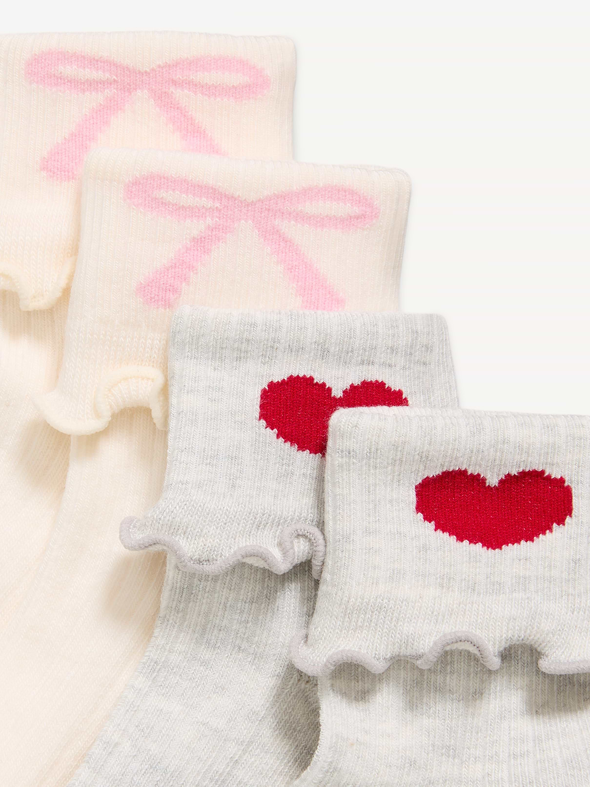 Image 2 of 2, Ruffle-Cuff Crew Socks 3-Pack for Toddler & Baby
