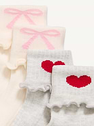 Image 2 of 2, Ruffle-Cuff Crew Socks 3-Pack for Toddler & Baby