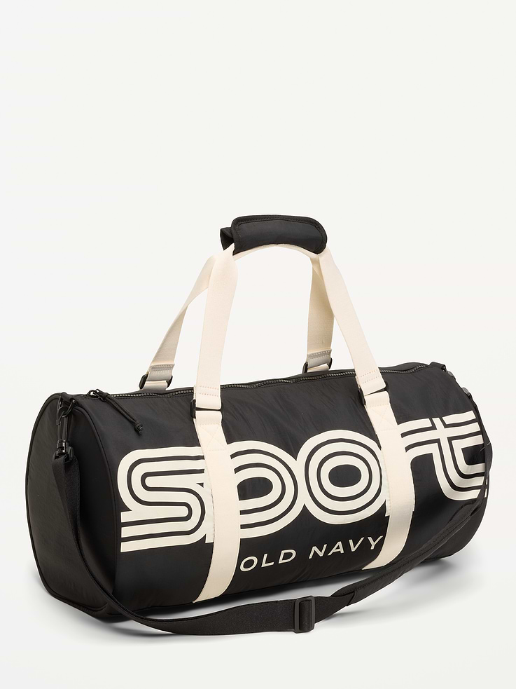 Image 1 of 4, double carry handles with padded grip, adjustable shoulder strap, zip-top closure, graphic at front, Product #1188270