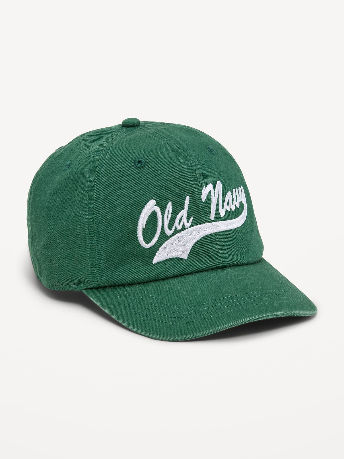 Image 1 of 1, button at crown, embroidered eyelets, curved visor, graphic at front, Product #1186685
