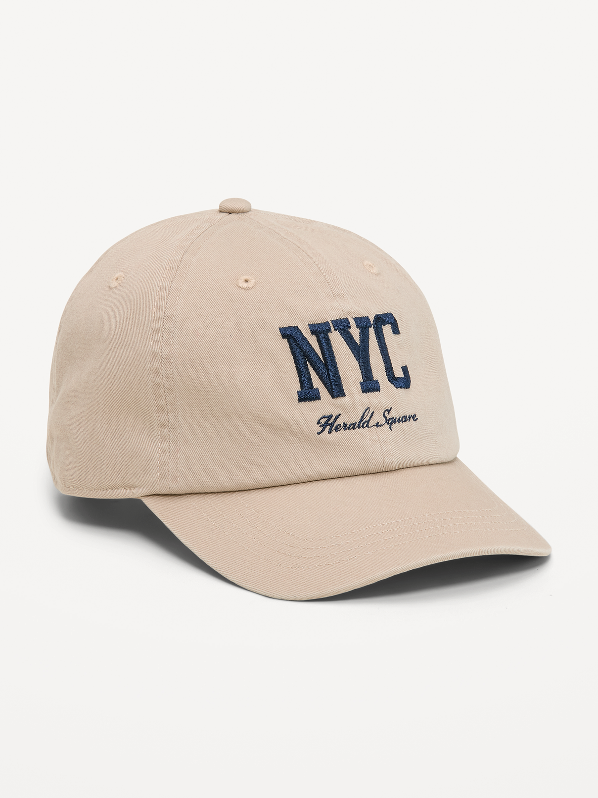 Image 1 of 1, button at crown, embroidered eyelets, curved visor, graphic at front, Product #1186685
