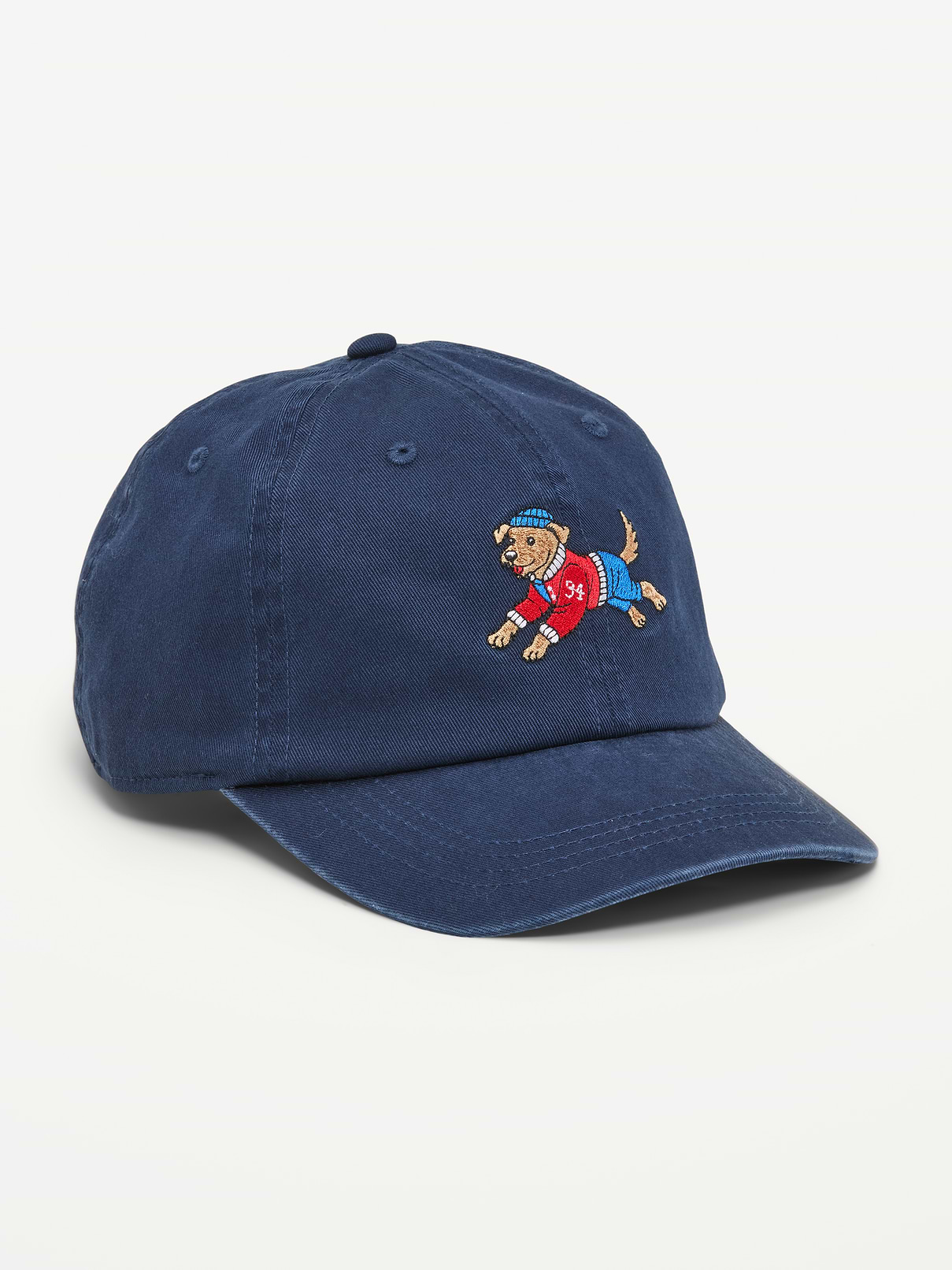 Image 1 of 1, button at crown, embroidered eyelets, curved visor, graphic at front, Product #1186685