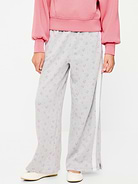L'image numéro 1 présente Pantalon en coton ouaté rétro à coupe très généreuse à jambe large pour fille