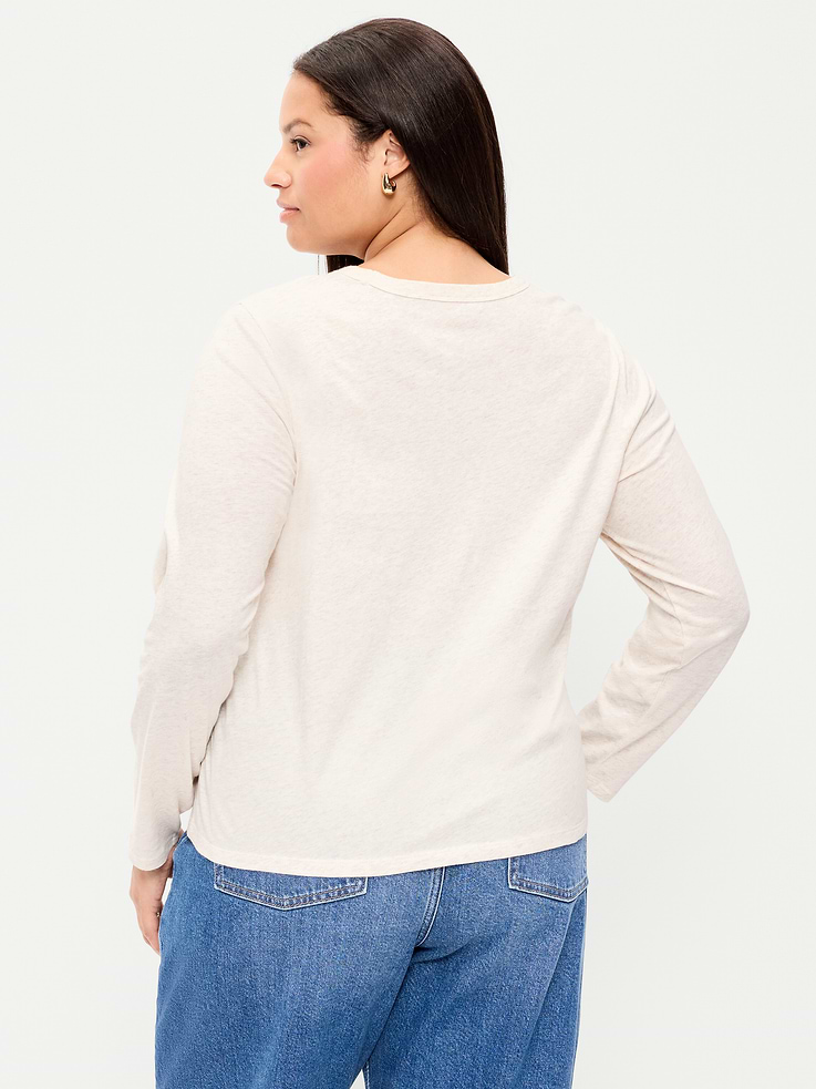 L'image numéro 8 présente T-shirt ras du cou passe-partout à manches longues