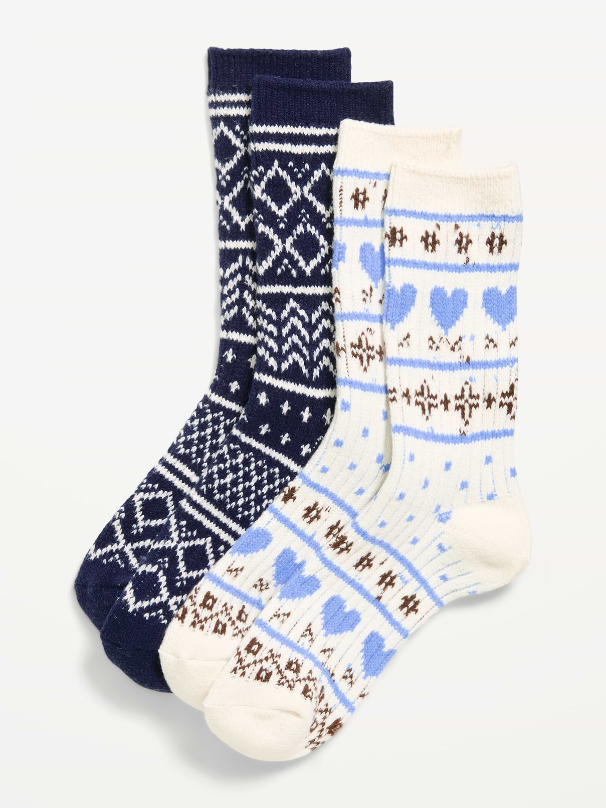 Fair Isle Crew Socks 2-Pack for Women