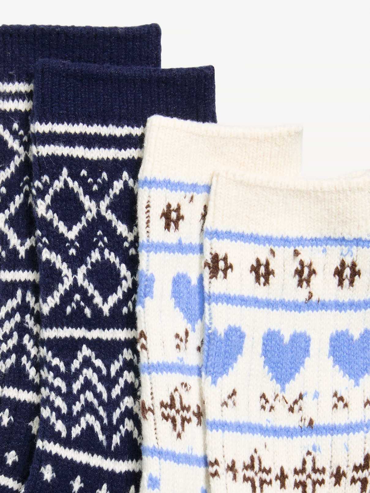 Image 2 of 2, Fair Isle Crew Socks 2-Pack for Women