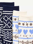 Image 2 of 2, Fair Isle Crew Socks 2-Pack for Women