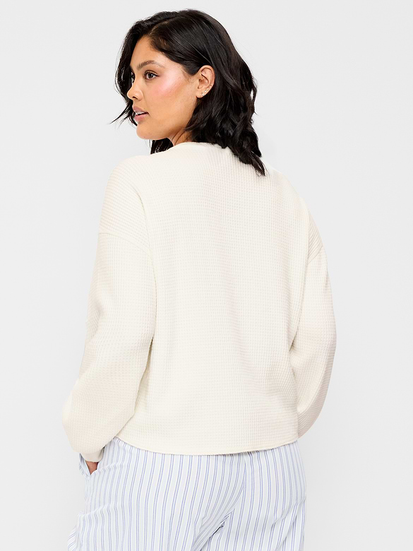 Long-Sleeve Crew-Neck Henley T-Shirt