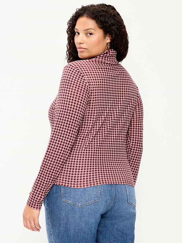 Slim-Fit Printed Turtleneck