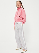 L'image numéro 4 présente Pantalon en coton ouaté rétro à coupe très généreuse à jambe large pour fille