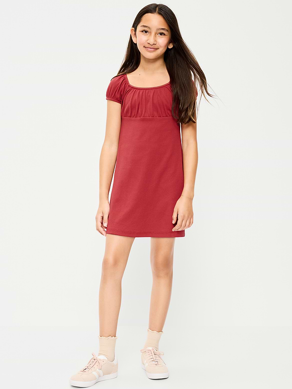 Fit and Flare Ribbed Dress for Girls