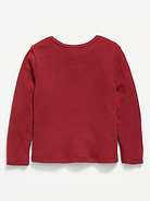 Image 2 of 2, Long-Sleeve Waffle Knit T-Shirt for Toddler Girls