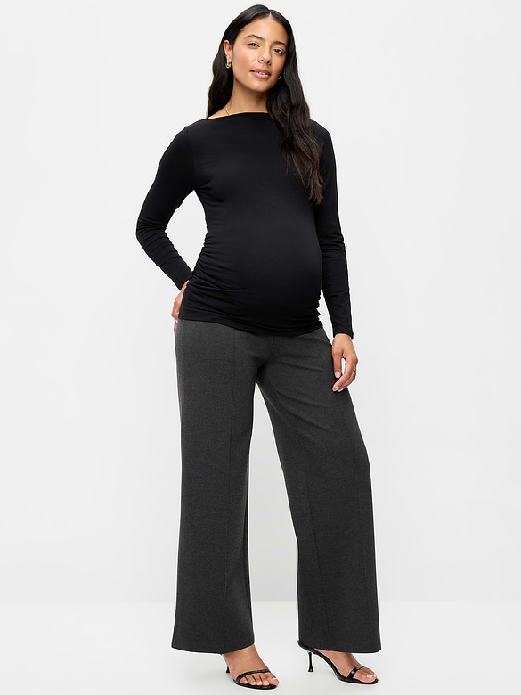 Maternity Full-Panel Stevie Wide-Leg Pants