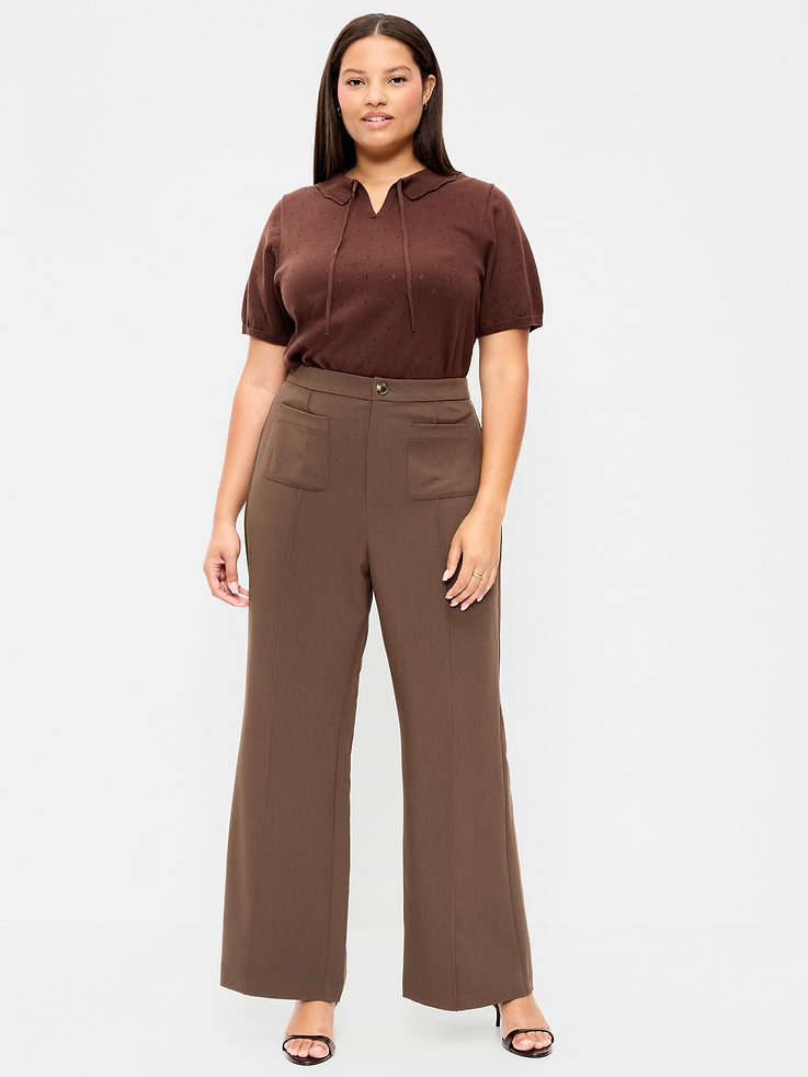 Image number 7 showing, High-Waisted Patch Pocket Flare Pants
