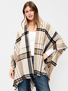 L'image numéro 1 présente Poncho en flanelle à franges.