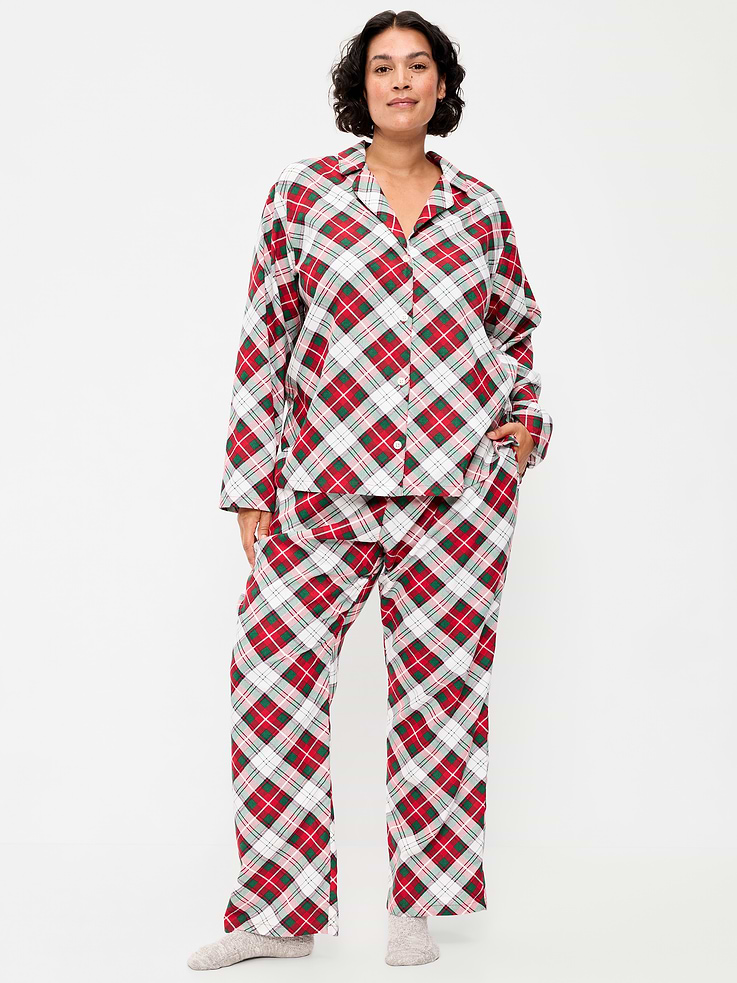 Image number 6 showing, Printed Flannel Pajama Pant Set for Women