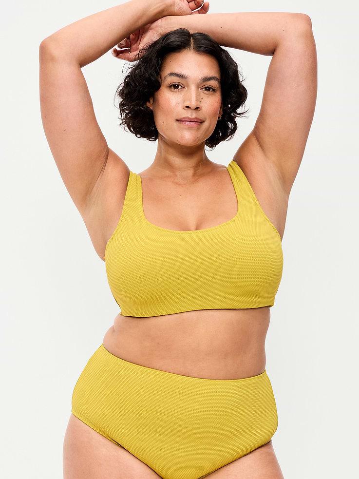 Image number 4 showing, Pique Scoop-Neck Swim Top