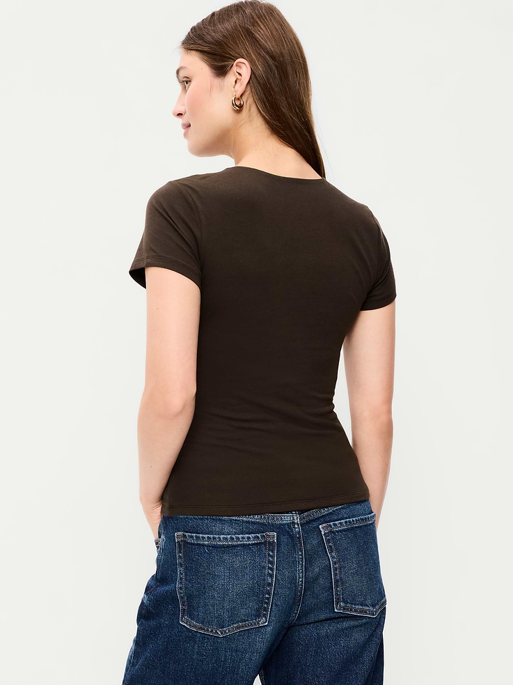 Image 2 of 8, Hug Double-Layer Short-Sleeve Top