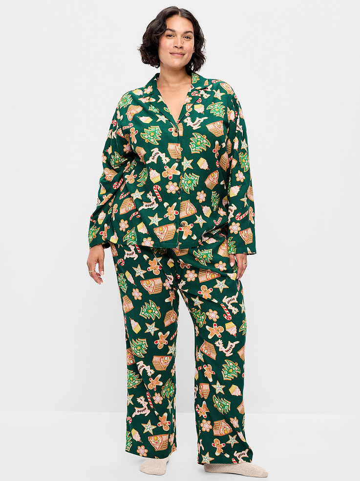 Image 7 de 8, Pyjama en flanelle à motif pour femme