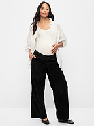 Image 1 of 2, rollover waist, diagonal on-seam pockets, back patch pockets, wide leg, Product #915855