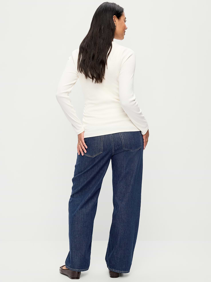 L'image numéro 3 présente Jean OG ample à taille basse de maternité