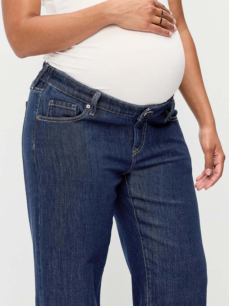 L'image numéro 5 présente Jean OG ample à taille basse de maternité