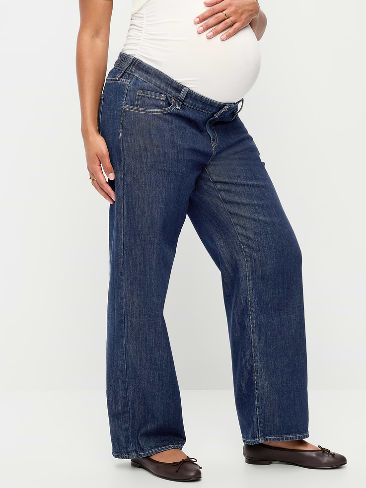 L'image numéro 2 présente Jean OG ample à taille basse de maternité